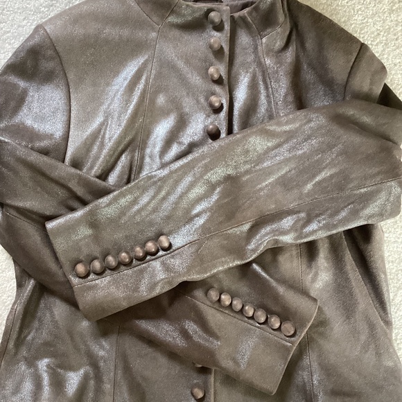 Doncaster Jackets & Blazers - Vintage Leather DONCASTER Signature Button Detail Jacket